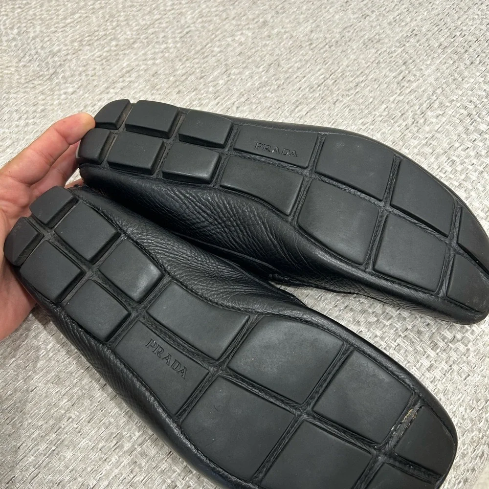 Men’s Prada Size 8.5 Black Driver Shoe - Picture 4 of 6
